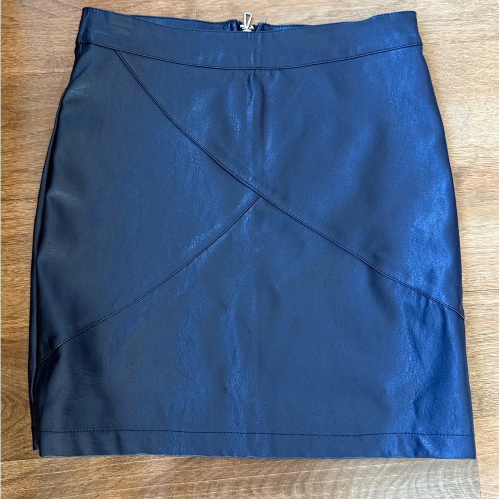 Zeagoo Navy Geometric Panel Pencil Skirt